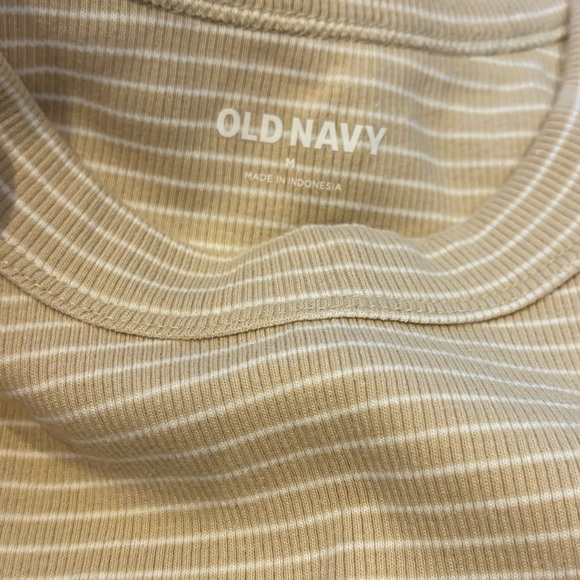 Women's Old Navy Tan with white Stripe Tank - Size Medium NWT - Picture 3 of 7